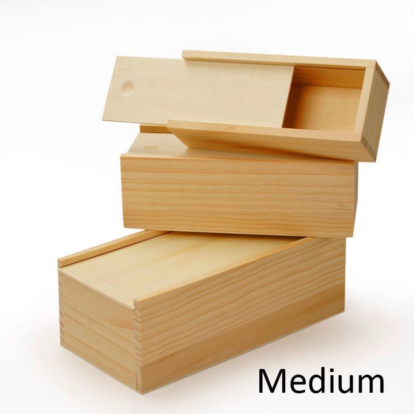 6ea - 5 Pcs Heart Stackable Poplar Wood Box Set by Paper Mart