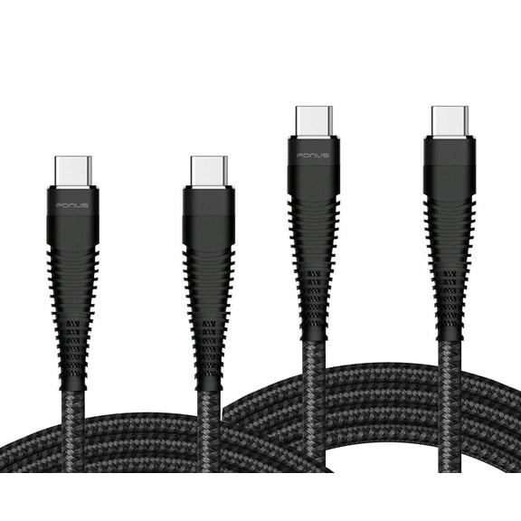 6ft and 10ft Long PD USB-C Cables Fast Charge for Motorola Moto G Stylus 5G (2024)/Stylus 5G (2025) - TYPE-C to TYPE-C Cord Power Wire USB-C to USB-C Data Sync High Speed Braided