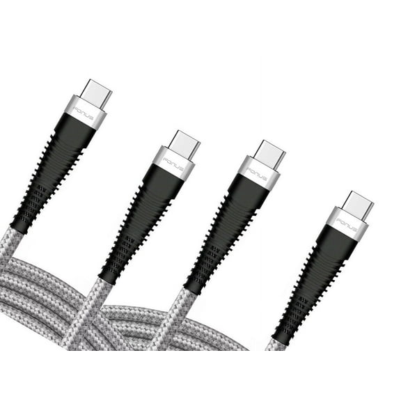 6ft and 10ft Long PD USB-C Cables Fast Charge for Samsung Galaxy S22 Plus/Ultra - TYPE-C to TYPE-C Cord Power Wire USB-C to USB-C Data Sync High Speed Braided