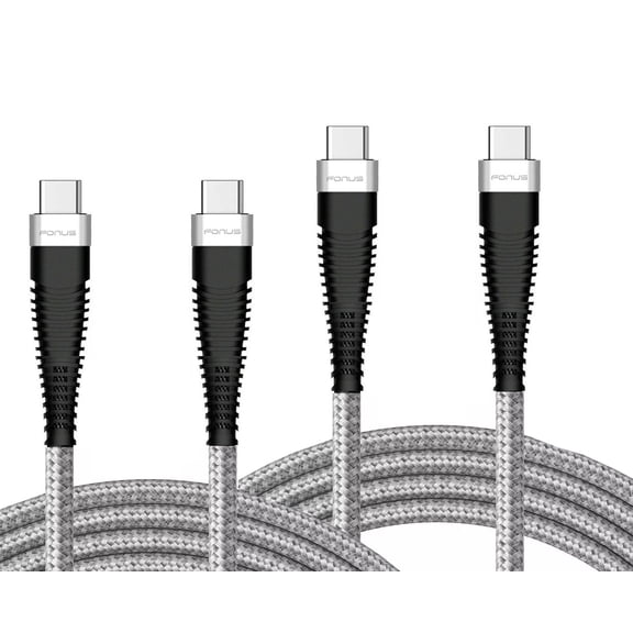 6ft and 10ft Long PD USB-C Cables for Kyocera DuraForce Pro 3 Phone - Fast Charge TYPE-C to TYPE-C Cord Power Wire USB-C to USB-C Data Sync P2O Compatible With DuraForce Pro 3 (2023) Model