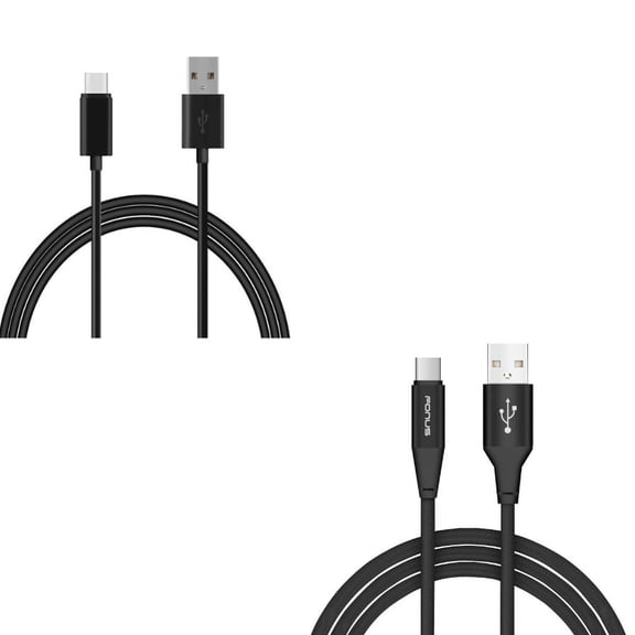 6ft and 10ft Long USB-C Cable Fast Charger Cord TYPE-C Power Wire A6N for ASUS ROG Phone,5,3,2, ZenFone AR,8,6,5z,4,Pro - AT&T Fusion Z, RADIANT Max,5G - Blackberry Key2, Motion, KEYone, LE