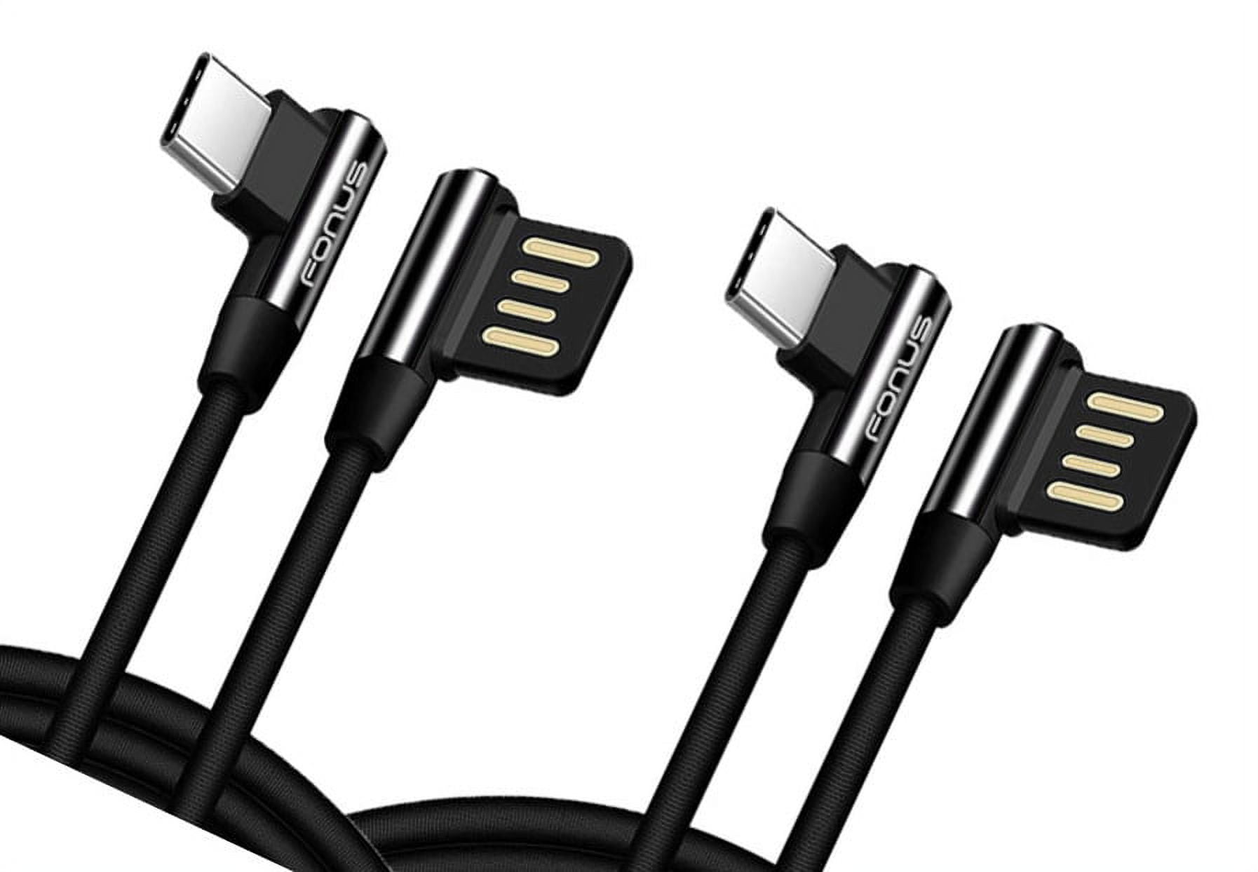 6ft and 10ft Long USB-C Cable for Nokia C300, G100, C110, G310 5G Phones - Angle Cord for Gaming Fast Charge Type-C Power Wire 90 Degree J1W for Nokia C300, G100, C110, G310 5G Models