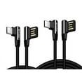 thumbnail image 1 of 6ft and 10ft Long USB-C Cable for Samsung Galaxy Tab A7/A8/A9/A9 Plus/A7 Lite Tablets - Angle Cord for Gaming Fast Charge Type-C Power Wire 90 Degree for Galaxy Tab A7/A8/A9/A9 Plus/A7 Lite Models, 1 of 6