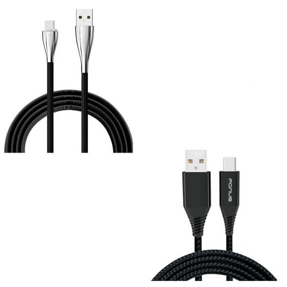 6ft and 10ft USB Cable Charger Power Cord Type-C Wires A6E for Samsung Galaxy S10e S10 Plus S8 active 5G Note 9 8 A9 A50 - Sonim XP3 - Sony Xperia XZs XZ3 XZ1 XA1 L1 - Xiaomi Mi Mix 2 9