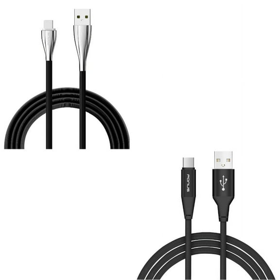 6ft and 10ft USB Cable Charger Power Cord Type-C Wires E1X for Acer Liquid Jade Primo - Alcatel PulseMix, 7, Idol 5S 5 4S - ASUS Zenfone V Live, ROG Phone, AR 6 5z 4 Pro - Blackberry Motion