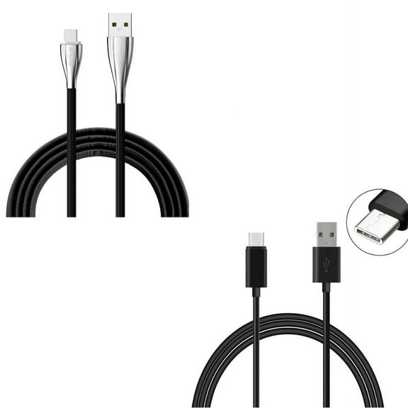 6ft and 10ft USB Cable Charger Power Cord Type-C Wires E3X for Samsung Galaxy S10e S10 Plus S8 active 5G Note 9 8 A9 A50 - Sonim XP3 - Sony Xperia XZs XZ3 XZ1 XA1 L1 - Xiaomi Mi Mix 2 9