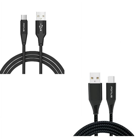 6ft and 10ft USB Cable Charger Power Cord Type-C Wires M5Y for LG V50 ThinQ 5G, V40 ThinQ, V35 ThinQ, Q7 Plus, Google Nexus 5X, G8 ThinQ, G7 ThinQ, G Pad X II 10.1, Stylo 4 Plus
