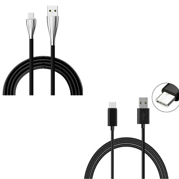 6ft and 10ft USB Cable Charger Power Cord Type-C Wires W2Q for Microsoft Surface Go (10"), Lumia 950 - Motorola One, Moto Z4 Z3 Play Z2 Play Z Play Droid Force Droid X4 G7 Power Play G6
