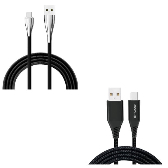 6ft and 10ft USB Cable Charger Power Cord Type-C Wires Z9G for Alcatel 3V (2019) - ASUS ROG Phone 2 - BLU G9 Pro - BOLD N1 - Coolpad Legacy S - Google Pixel 4 XL - LG G8X ThinQ, Stylo 5