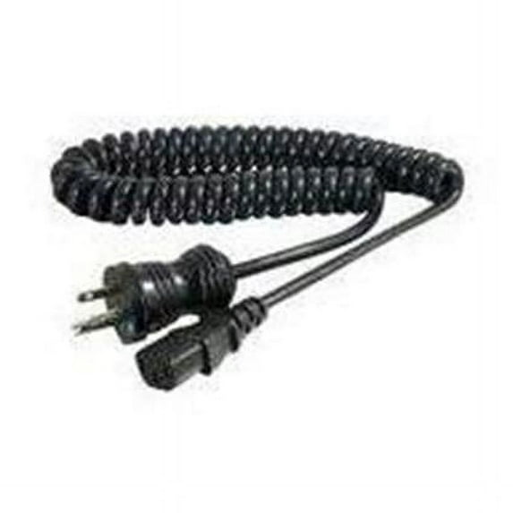 6ft 18awg Hsptl Pc Coiled 5-15p-c13 Bk