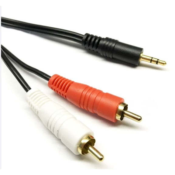 6ft 3.5mm AUX Stereo to Dual RCA Male Audio Y Cable (MP3/iPod/Phone to Stereo)