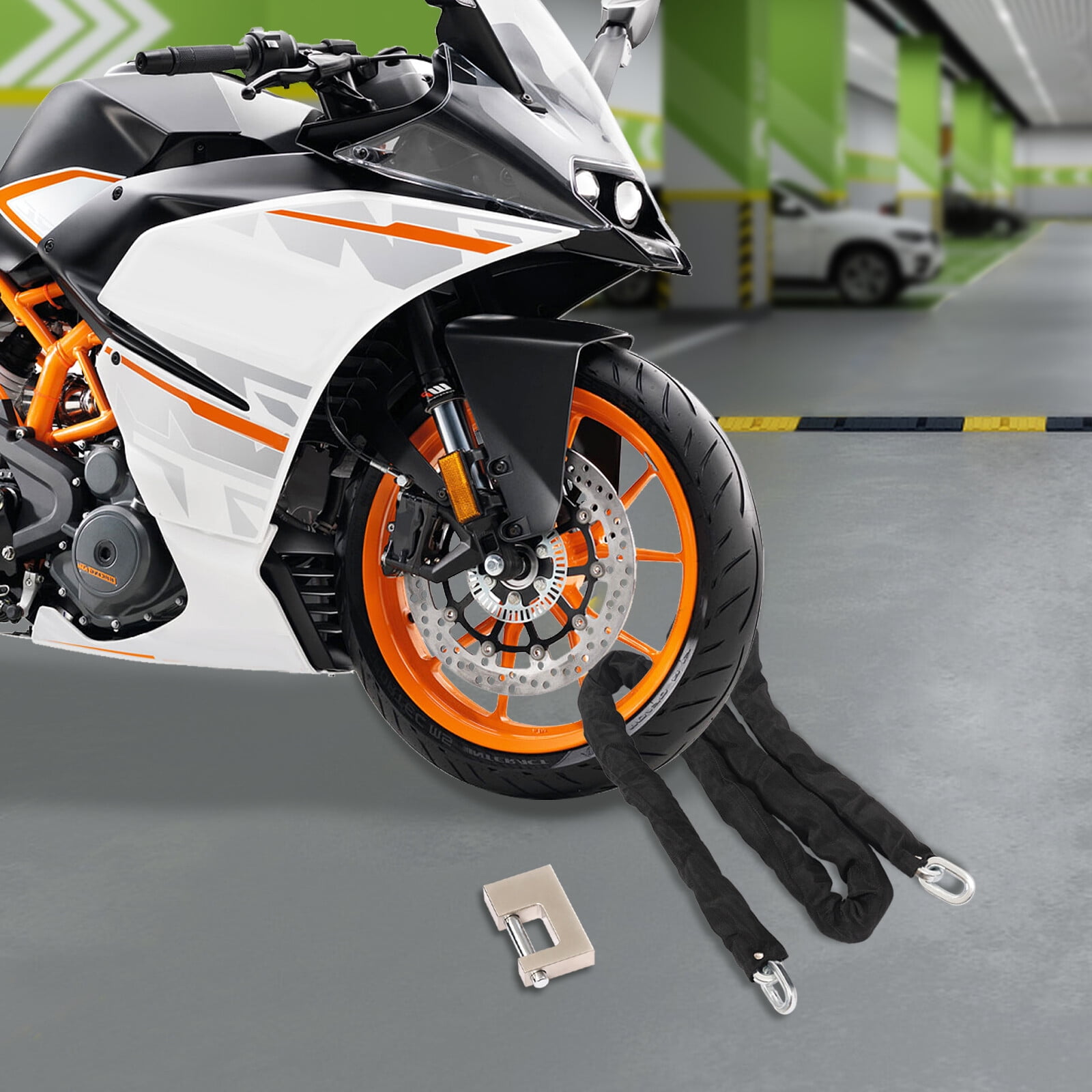 6ft 3/8" Bike Chain Lock Kit Anti-Theft with Keys for Bicycle Motorcycle