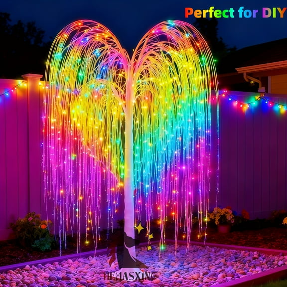 6ft 388 LED Glowing Willow Tree with Remote - Multi-Occasion Decor