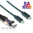 thumbnail image 1 of 6ft 3ft USB 3.2 Gen 2 Type-C Male/Male Cable, PD to 100W/5A, 10Gbps Black, 1 of 1
