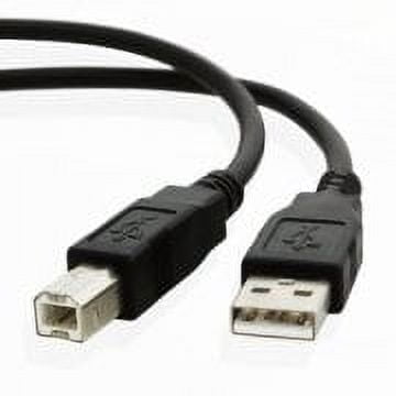 6ft 6ft USB Cable for Brother - Wireless All-In-One Printer MFC-J475DW , Black