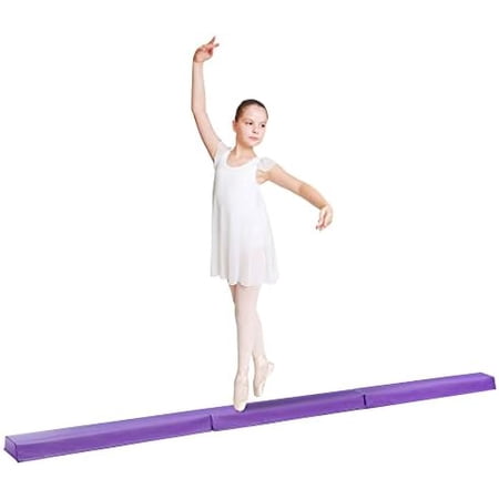 6ft/9ft Balance Beam for Kids, Foldable Gymnastics Beam for Home, Folding Floor Gymnastics Equipment for Kids Adults,Non Slip Base Covered with PVC (9FT)