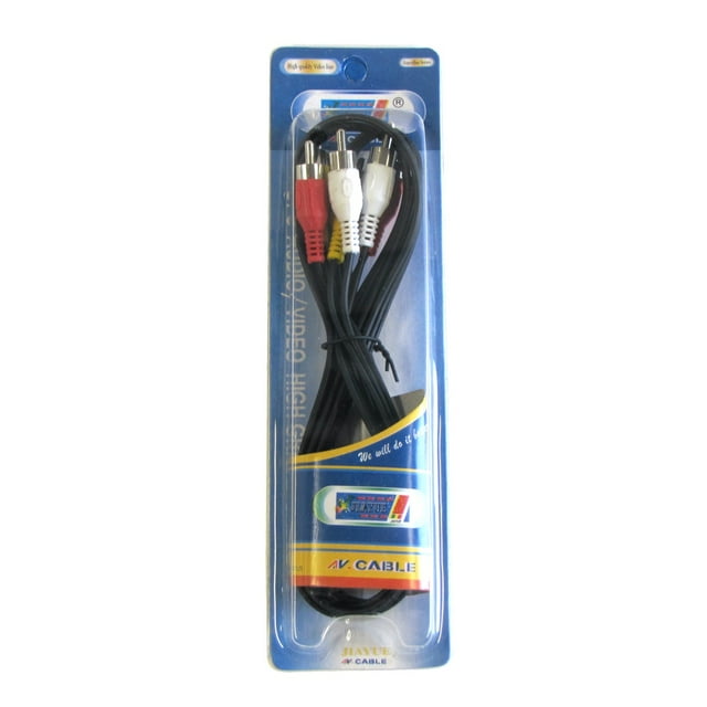 6ft AV RCA Male Connection Cable TV DVD Audio Video Visual Red White