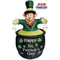 thumbnail image 1 of 6ft Air Blown Inflatable St. Patrick's Day Leprechaun In Pot w/ Coins Yard Decoration, 1 of 1