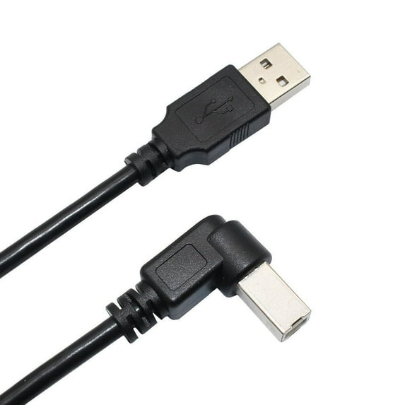 6ft Angle USB Cable for: Epson Stylus CX4800 All-in-One Printer, Copier, Scanner , Black