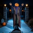 thumbnail image 1 of 6FT Animated Pumpkin Man Halloween Animatronics Outdoor, Sound & Motion Activated Standing Prop for Yard Porch Haunted House, 1 of 7