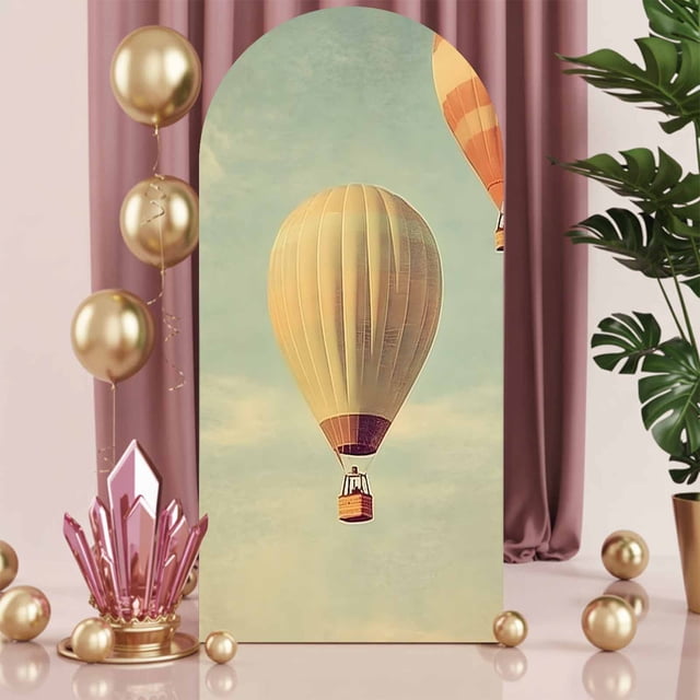 6ft Arch Backdrop Cover,Retro Hot Air Balloon Arch Stand Cover Spandex ...