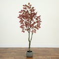 thumbnail image 1 of Nearly Natural Dogwood Potted Artificial Tree - 6' - Red, 1 of 7