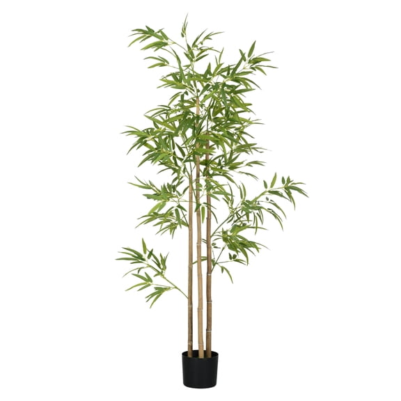 6ft Artificial Bamboo Tree with Pot, Indoor Fake Plants for Home Decor