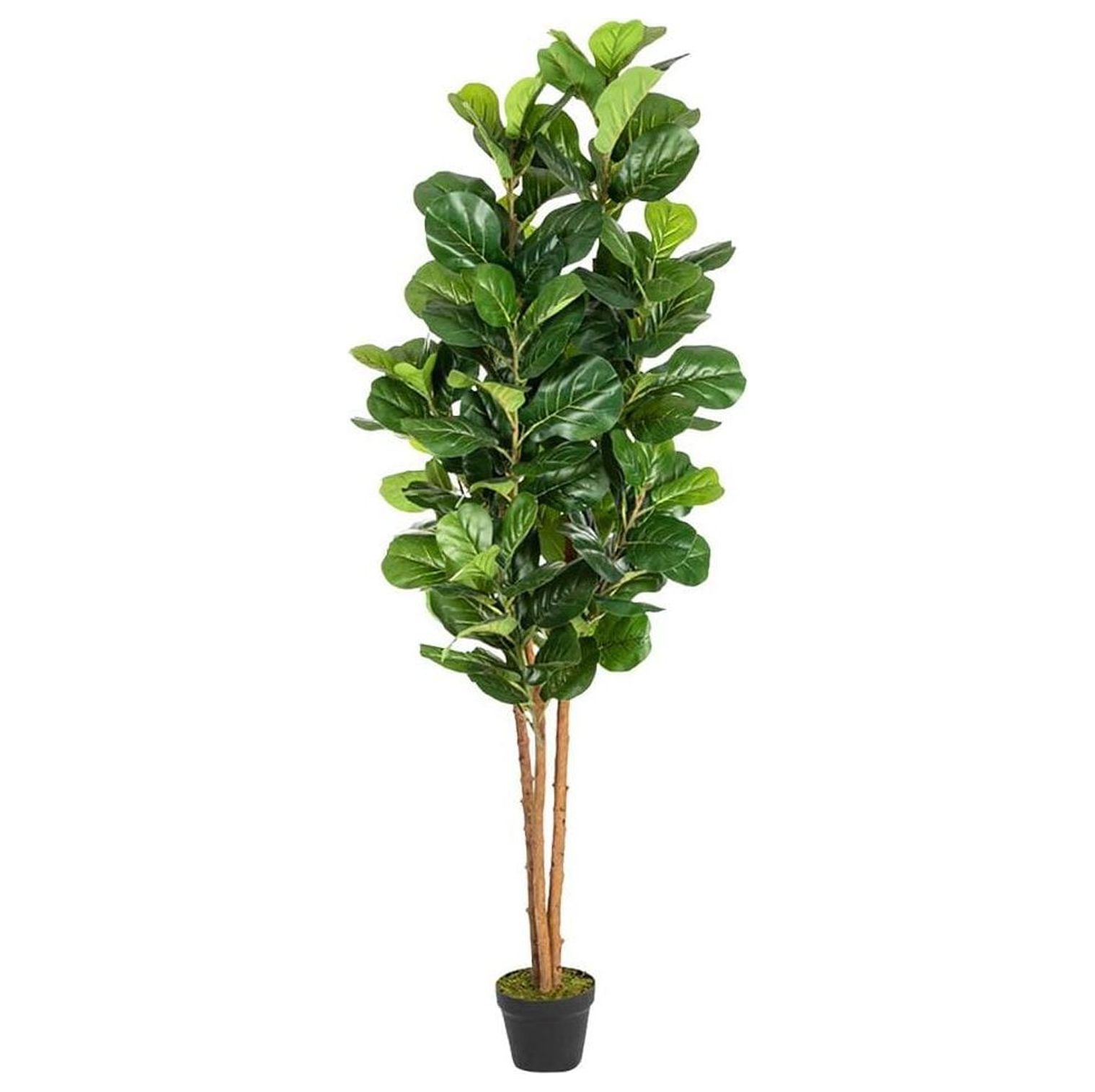 6ft Artificial Banyan Tree, Solid Wood 156 Leaves Truncated Piano Leaf