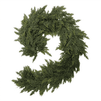 6ft Artificial Cedar Garland - Pine Vine for Fireplace Mantel, Door & Window Christmas Decor - Flexible Realistic Greenery Hanging for Holiday Home Party