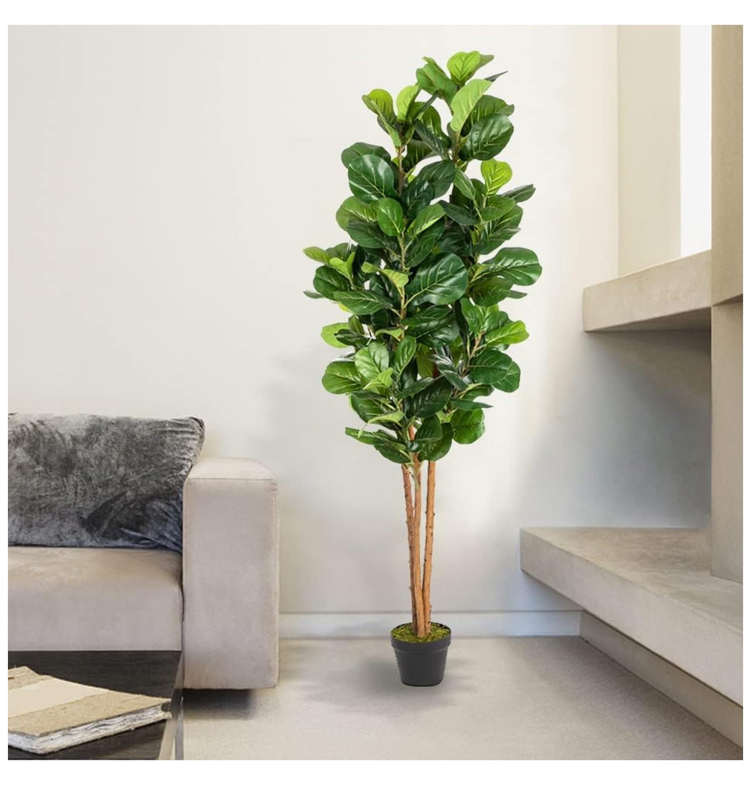 6ft Artificial Fig Trees,Large Fake Fig Tree with 156 Leaves for Modern