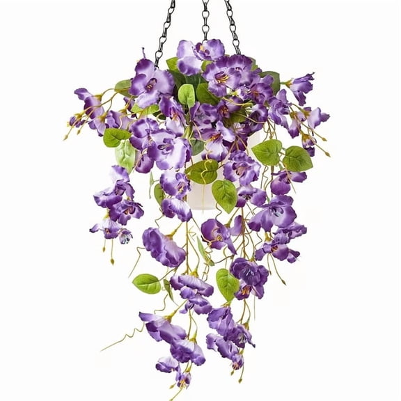 6ft Artificial Iris Flower Vine Hanging Silk Plant for Wall Decor