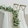 thumbnail image 1 of 6ft Artificial Ivy Garland with White Roses – Realistic Fake Vine with Gypsophila for Wedding Arch, Table Runner, Wall & Boho Home Decor, Green Foliage, 1 of 8
