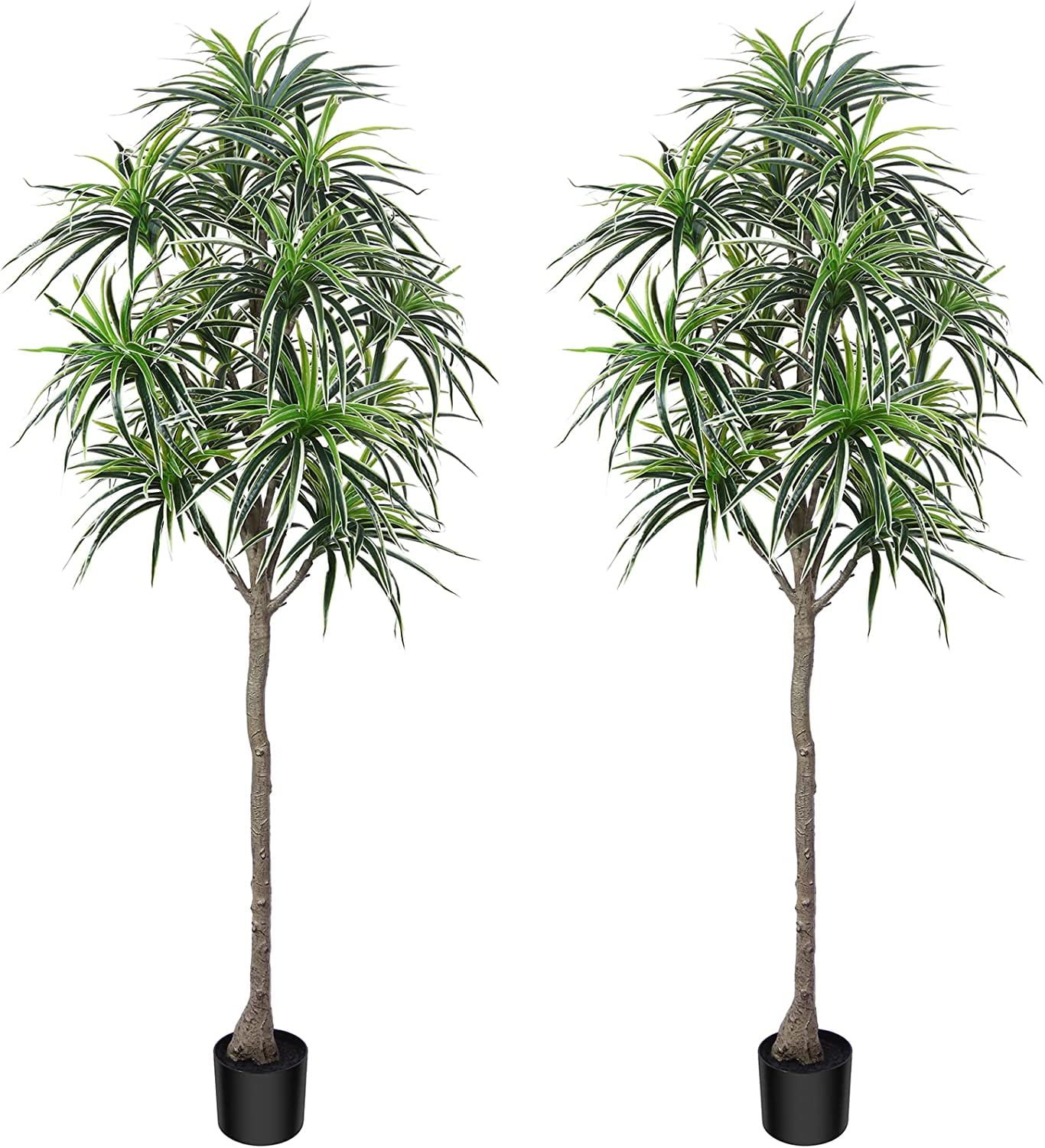 6ft Artificial Trees Faux Dracaena Indoor Plant, Fake Plants with