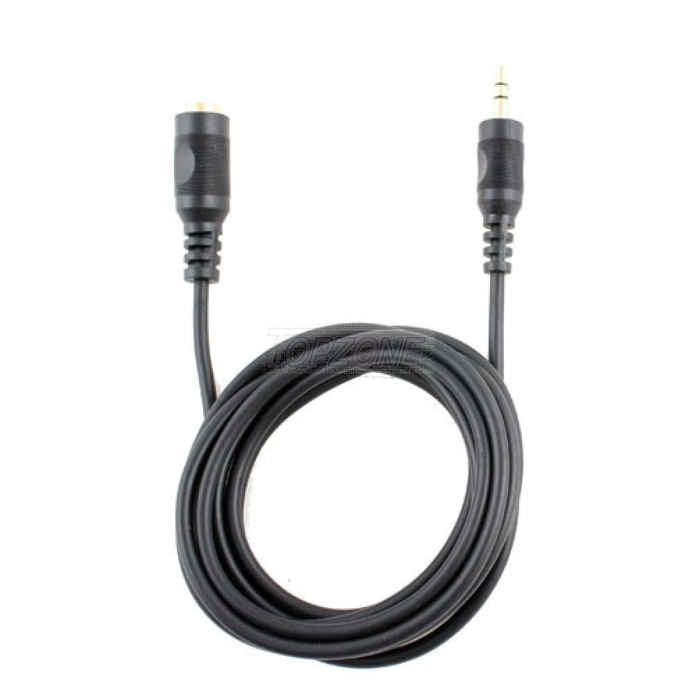 6ft Black 3.5mm Stereo Male Plug to 3.5mm female jack Audio Cable Extension Cord