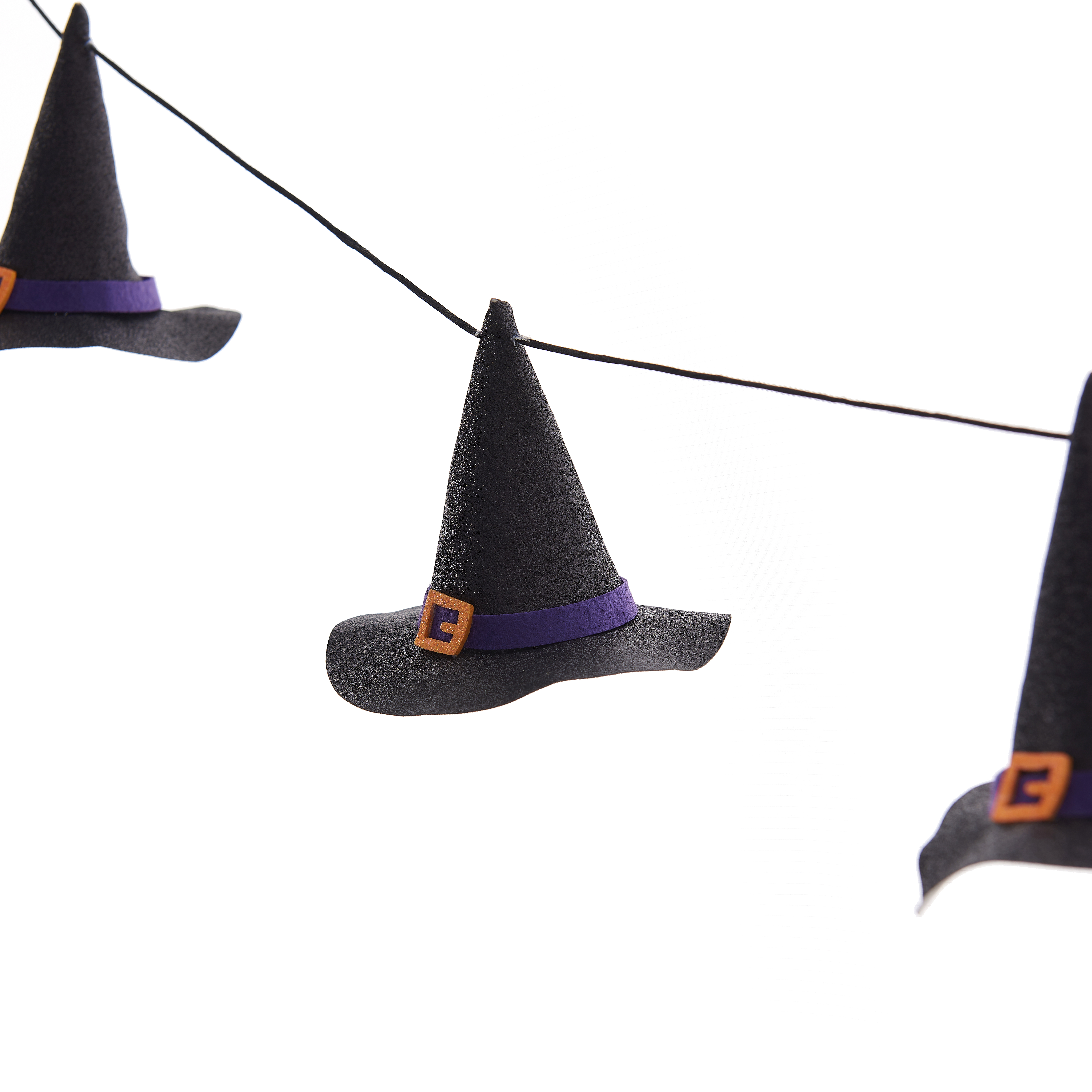 6ft. Black & Orange Witch Hat Garland by Ashland-Halloween Garland