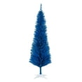 thumbnail image 1 of 6ft Blue Pencil Christmas Tree, Artificial Christmas Tree with 390 Tips & Metal Stand, 1 of 9