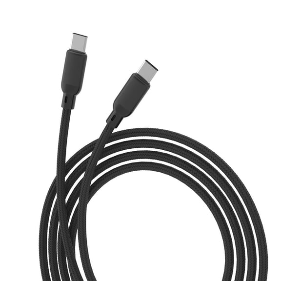 Braided USB Type C to Type C Cable 6 Foot Fast Charging Cord for Android Smartphones Tablets Laptops and USB C Devices BlackAssembled Product Width