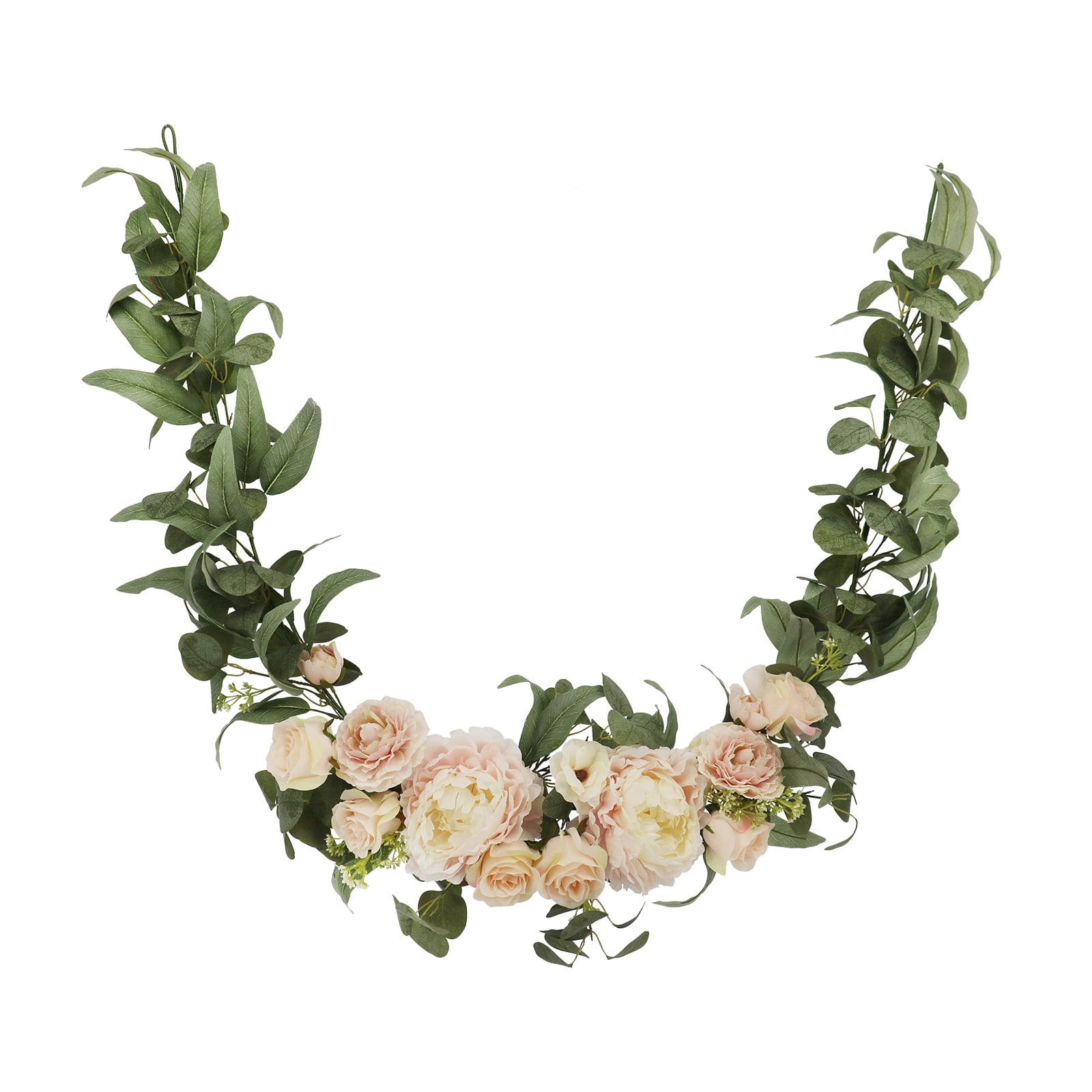 6ft Pink and Green Artificial Floral Garland