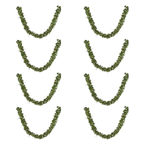 6ft. Chain Ivy Garland by Ashland - Green Faux Chain Ivy Vines for Indoor Decoration - Plastic & Polyester Hanging Garland for Balcony - Doorway - Window - and Home Decor - 8 Pack