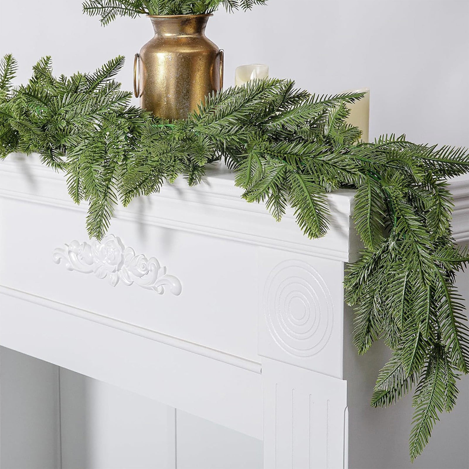 6FT Christmas Garland Realistic Real Touch Norfolk Pine Garland Decoration Winter Greenery 6FT Christmas Garland Realistic Real Touch Norfolk Pine Garland Decoration Winter Greenery