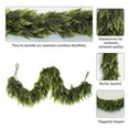 thumbnail image 1 of 6ft Christmas Garlands Thick and Lush Norfolk Pine Garland Real Touch Artificial Faux Greenery Garland for Table, Mantle, Staires, Wall Holiday Indoor Outdoor Christmas Decorations,Green/1PCS, 1 of 9
