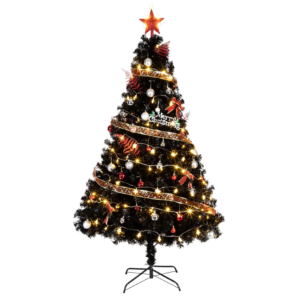 6ft Christmas Tree, Artificial Christmas Tree w/1600 Branch Tips, Easy