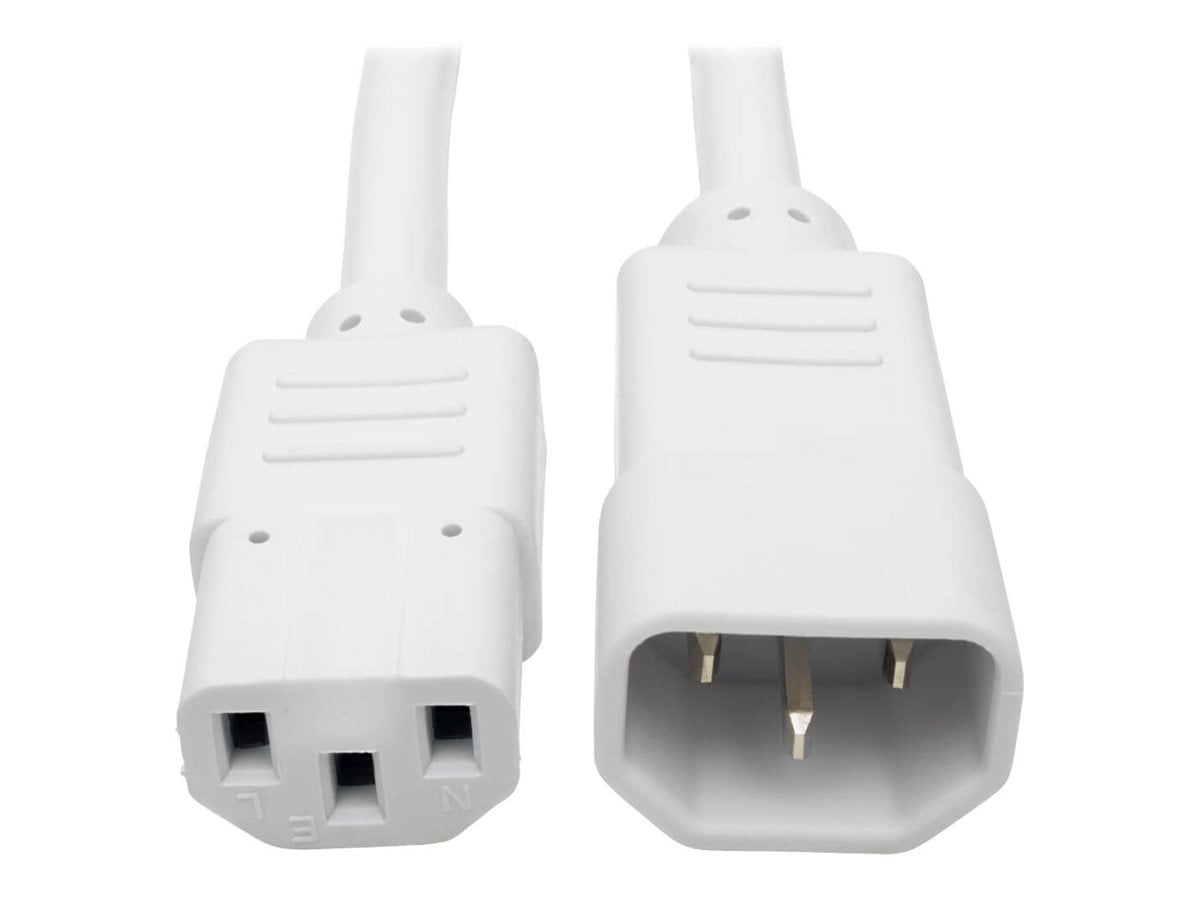 6ft Computer Power Extension Cord (IEC-320-C14 to IEC-320-C13), White