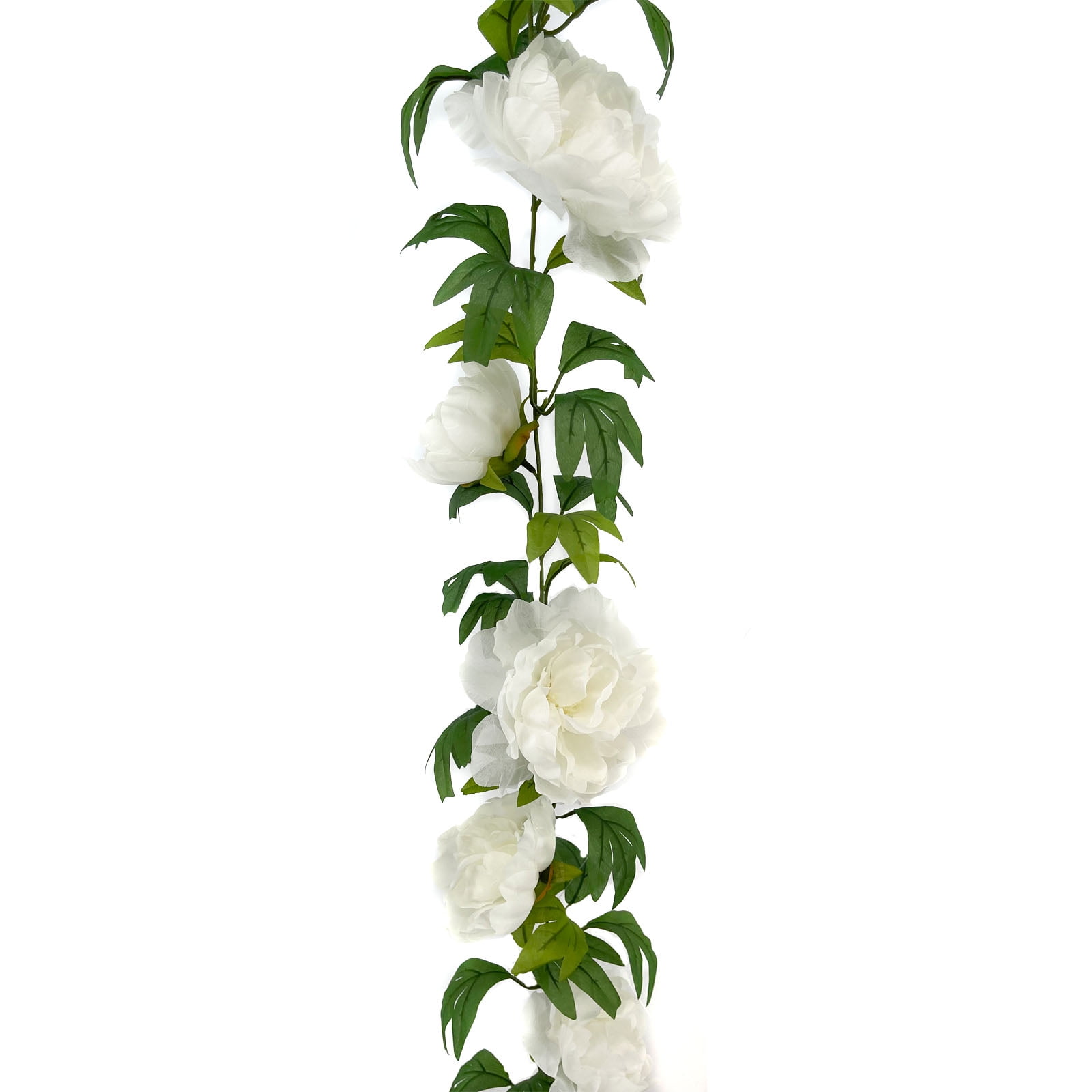 6ft Artificial Cream Peony Garland for Indoor Decor