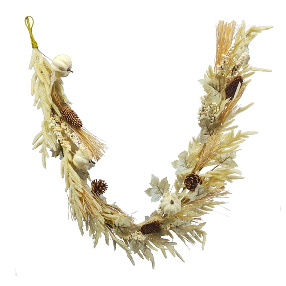 6ft Cream Pumpkin & Pinecone Garland by Ashland