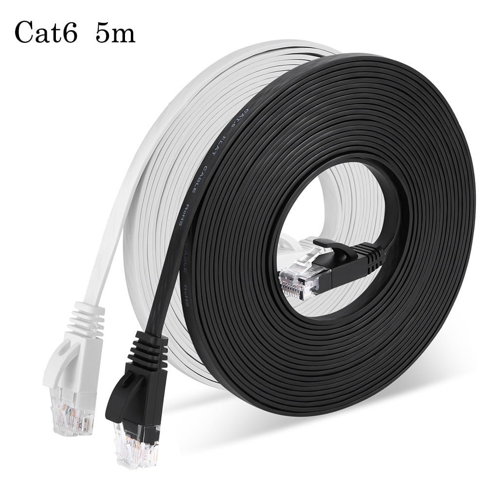 6ft Ethernet Patch Cord, Flat Network Cable, High-speed Data ...