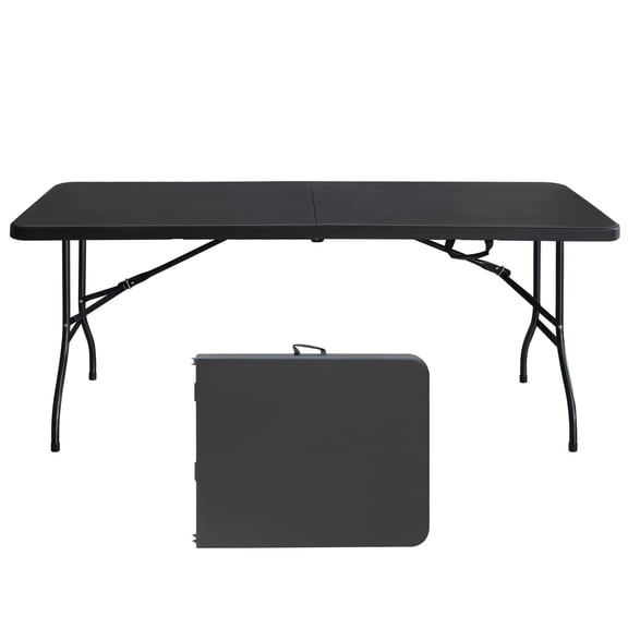 6ft Foldable Table - Waterproof Tabletop - Used in Camping - Triangular Design for Stability