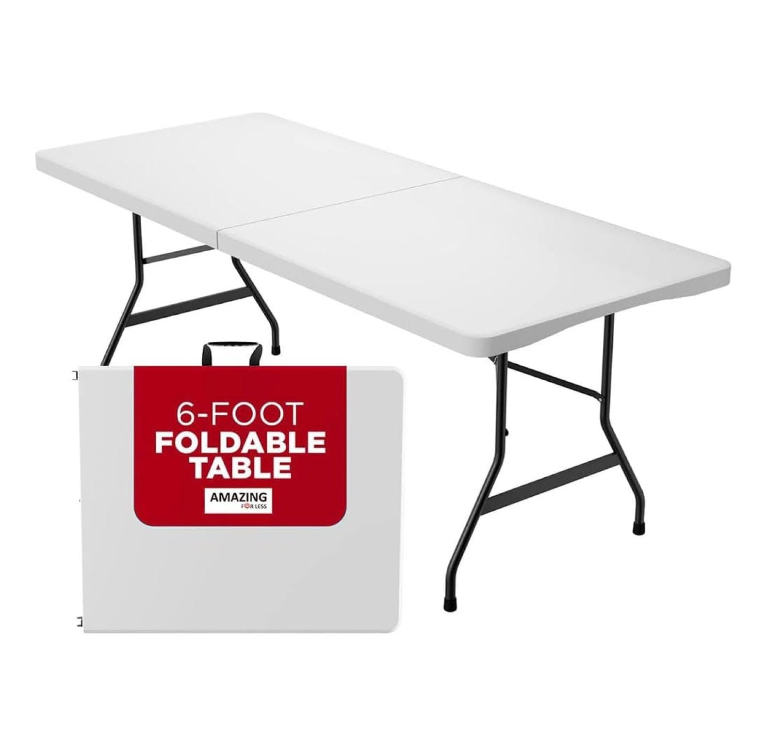 Camp Table 4FT Folding Camping Table Plastic Portable Picnic Table