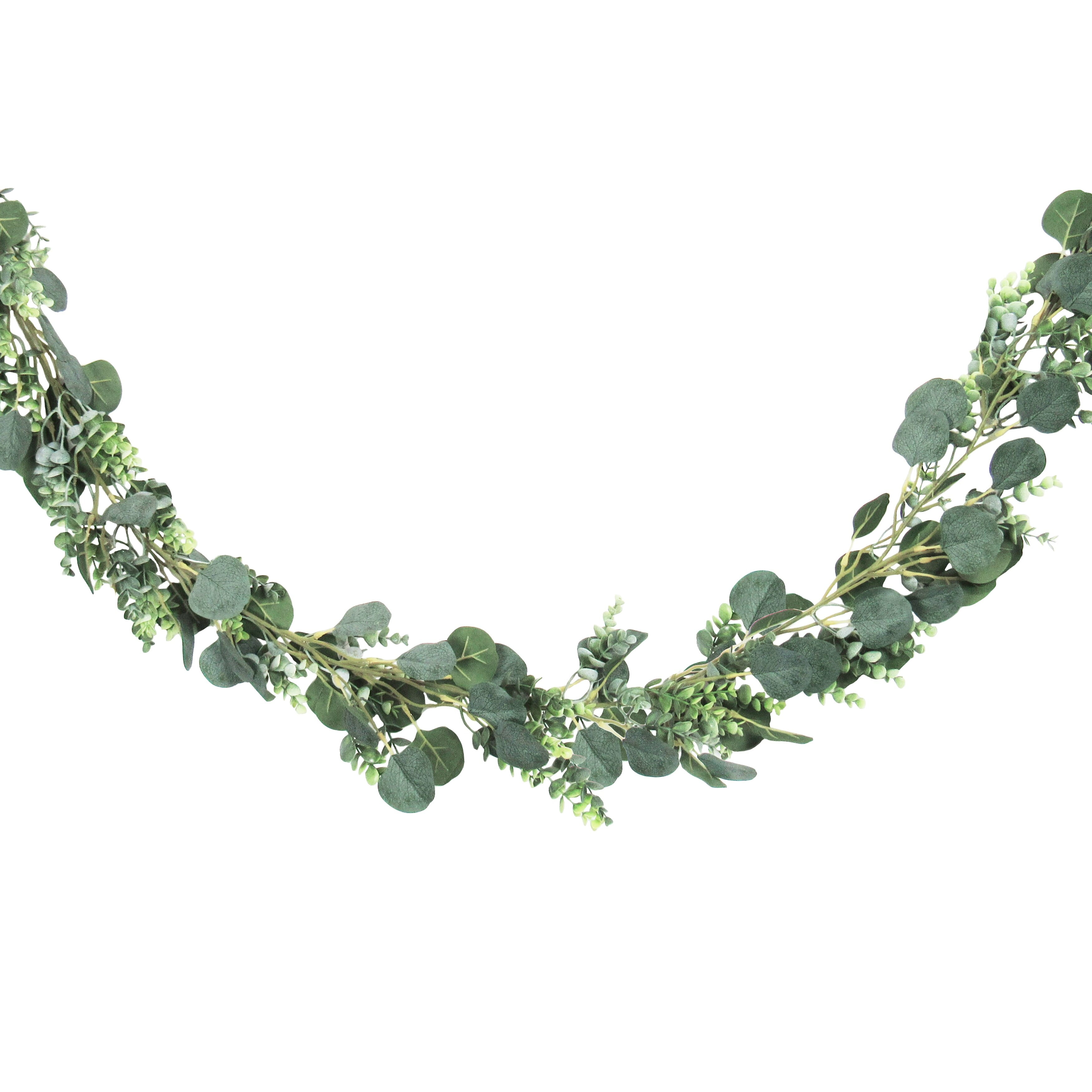 Green Grey Artificial Spiral Eucalyptus - 40