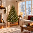 6ft Full Pre-Lit Artificial Christmas Tree with 350 RGBW LED Lights, 9 ...